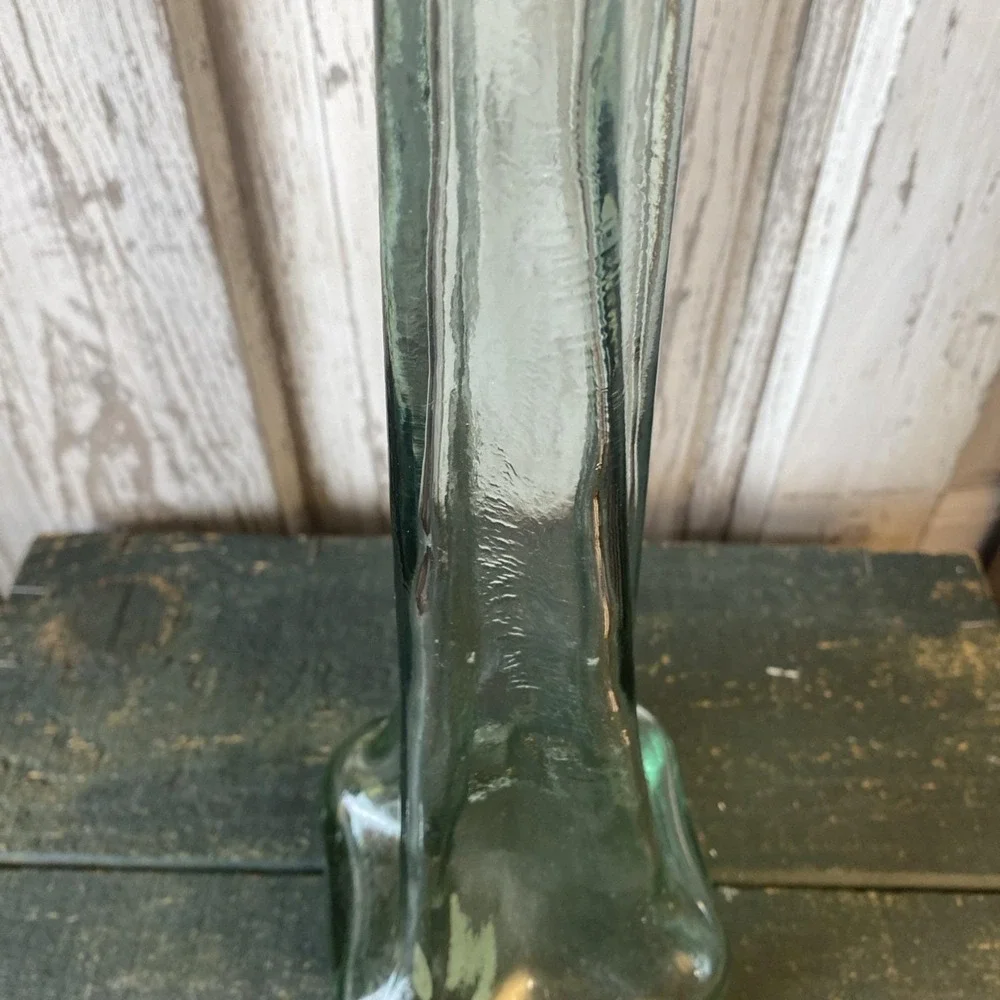 MCM‎ Rosenthal Netters Pale Green Blown Glass Flower Vase Made in Spain 16.5